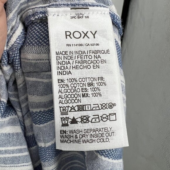 Roxy Women's Under The Cali Sun Button Front Dress Woman's size Large Cotton sum - Picture 13 of 15
